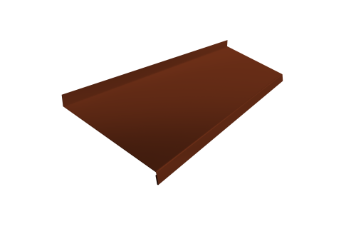 Отлив простой 250 0,45 PE с пленкой RAL 3009 оксидно-красный (2м)