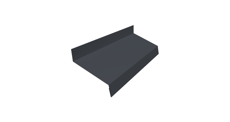 Отлив простой 50 0,45 PE с пленкой RAL 7024 мокрый асфальт (2м)