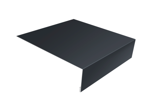 Планка лобовая/околооконная простая 190х50 0,45 PE с пленкой RAL 7024 мокрый асфальт (3м)