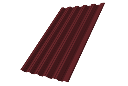 Профнастил НС35 R 0.45 PE RAL 3005 красное вино