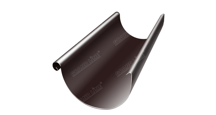 Желоб полукруглый, 125 мм, 3 м, PU RAL 8017 шоколад