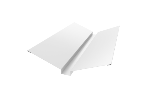 Планка ендовы верхней 115x30x115 0,45 PE с пленкой RAL 9003 сигнальный белый (2м)