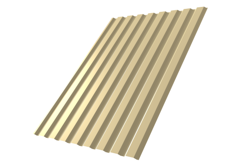 Профнастил С20А 0.4 PE RAL 1014 слоновая кость