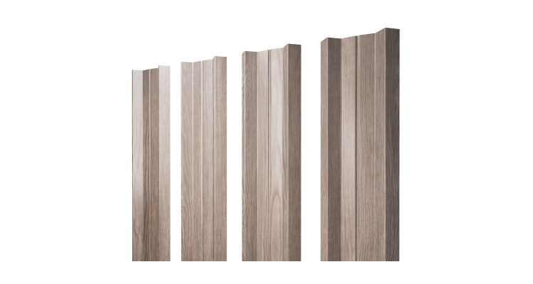 Штакетник М-образный А с прямым резом 0.45 Print Elite White Wood TwinColor