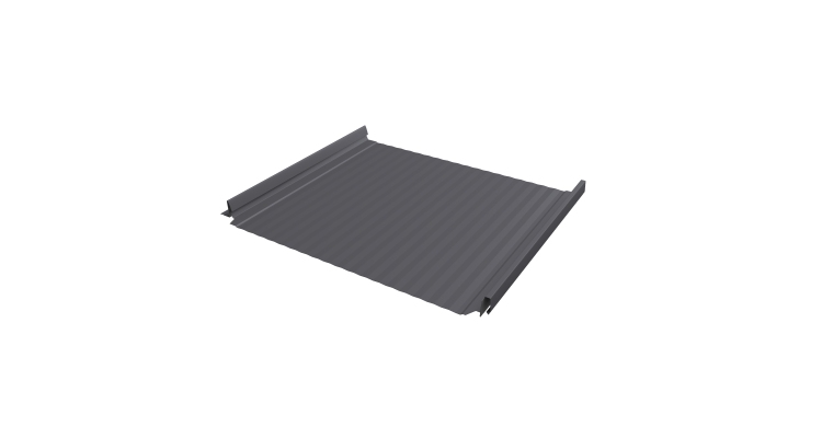 Кликфальц Pro Gofr Grand Line 0,5 Satin с пленкой на замках RAL 7004 сигнальный серый