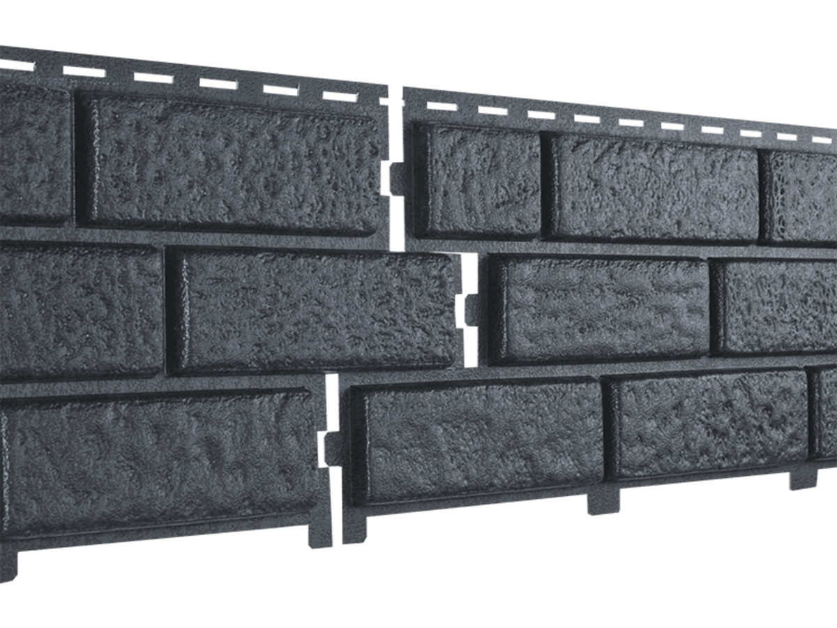Фасадная панель Стоун-Хаус Кирпич Графитовый