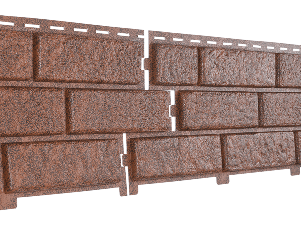 Фасадная панель Стоун-Хаус Кирпич Красный
