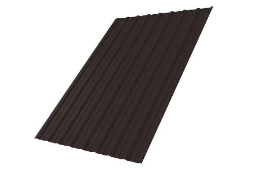 Профнастил С10A 0,5 PurLite Matt RR 32 темно-коричневый