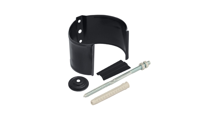 Кронштейн трубы на кирпич 90 мм Мatt RAL 9005 черный