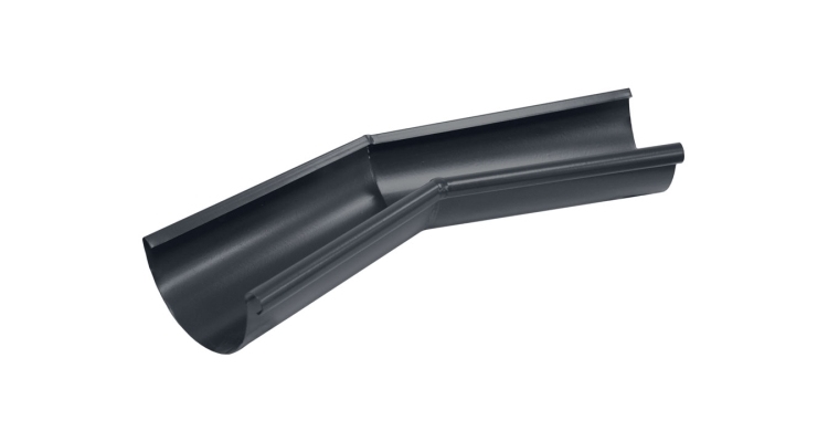 Угол желоба внутренний 135 гр 125 мм Мatt RAL 7024 мокрый асфальт