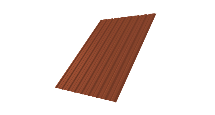 Профнастил С10В 0.45 PE RAL 8004 терракота