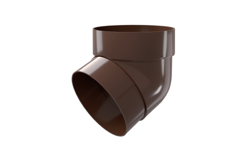 Колено трубы 67 град. ПВХ Grand Line темно-коричневое (RR32)