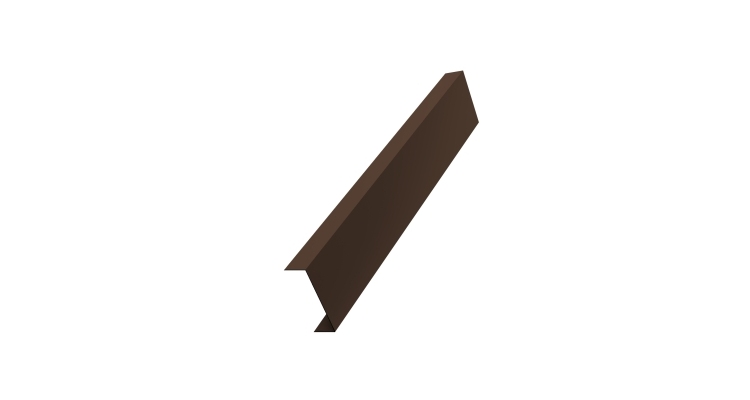 Декоративная накладка на столб универсальная 80х80 для забора жалюзи 0,45 PE-Double RAL 8017 шоколад (2,5м)