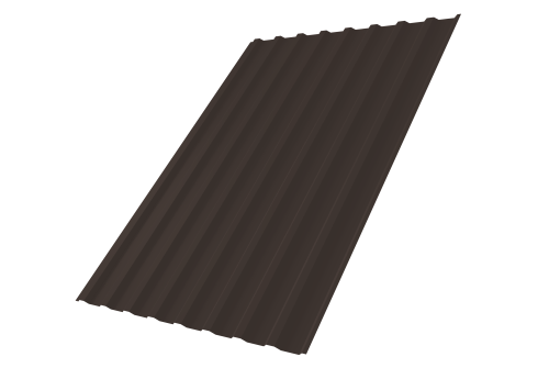 Профнастил С20В 0,45 PE RR 32 темно-коричневый