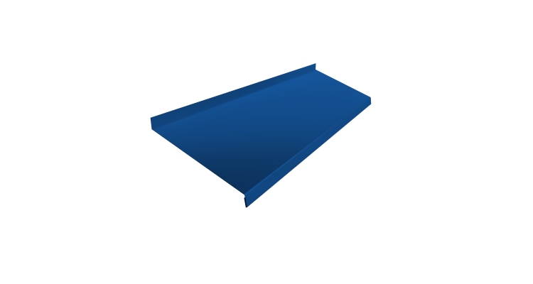 Отлив простой 200 0,5 Satin с пленкой RAL 5005 сигнальный синий (3м)