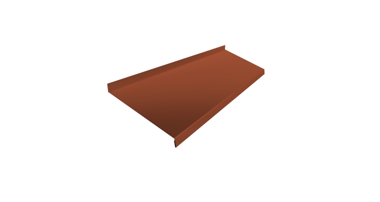 Отлив простой 250 0,45 PE с пленкой RAL 8004 терракота (3м)
