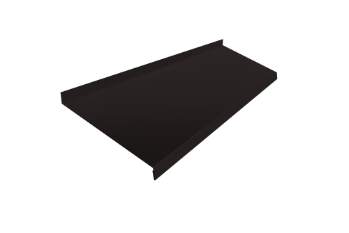 Отлив простой 250 0,45 PE с пленкой RAL 9005 черный (2м)