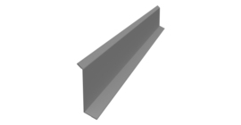 Планка примыкания в штробу 60 - 0.45 мм PE-Double с пленкой RAL 9003 сигнальный белый (3 м)