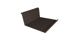 Планка примыкания нижняя 20х122х260х15 0,5 PurPro Matt 275 RR 32 темно-коричневый (3м)