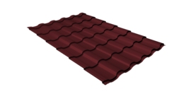 Металлочерепица кредо Grand Line 0,45 Drap ST RAL 3005 красное вино