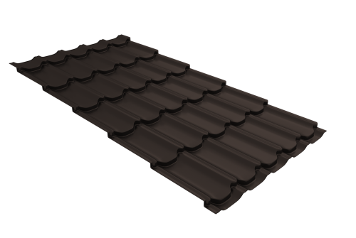 Металлочерепица квинта плюс 0,45 Drap ST RR 32 темно-коричневый