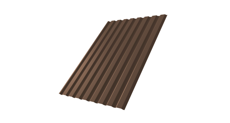 Профнастил С20A 0.45 PE NL 805 серо-коричневый гефест