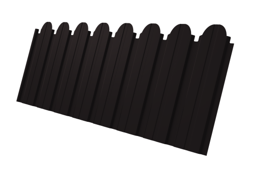 Профнастил C10B фигурный 0.5 Drap TX RAL 9005 черный