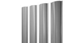 Штакетник Полукруглый Slim с прямым резом 0.45 Drap TX RAL 7004 сигнальный серый