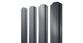 Штакетник Прямоугольный фигурный 0.45 Drap RAL 7024 мокрый асфальт