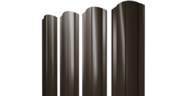 Штакетник Круглый фигурный 0,5 GreenCoat Pural BT RR 32 темно-коричневый