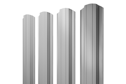 Штакетник Прямоугольный фигурный 0.5 Satin RAL 7004 сигнальный серый