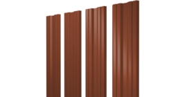 Штакетник Twin с прямым резом 0.45 Drap TX RAL 8004 терракота