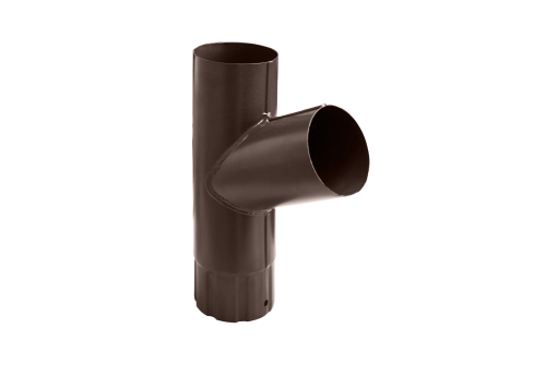 Тройник трубы 100 мм Matt RAL 8017 шоколад