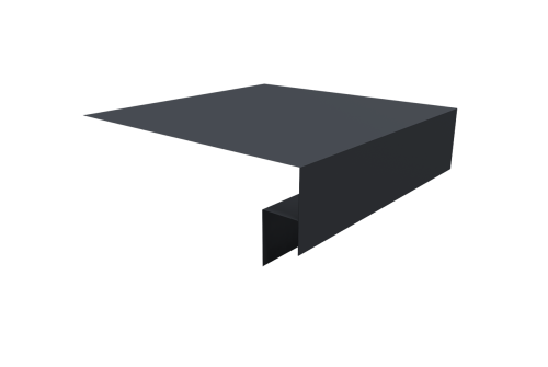 Планка околооконная сложная Блок-хаус new 200х50х27 0,45 Drap TwinColor RAL 7024 мокрый асфальт (3м)