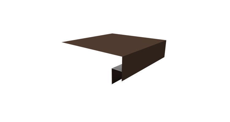 Планка околооконная сложная Блок-хаус new 200х50х27 0,5 Satin Matt RAL 8017 шоколад (2м)