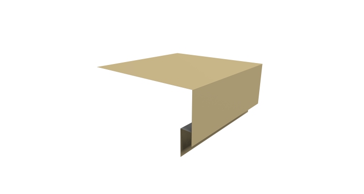 Планка околооконная сложная Блок-хаус new 250х75х27 0,45 PE с пленкой RAL 1014 слоновая кость (2м)