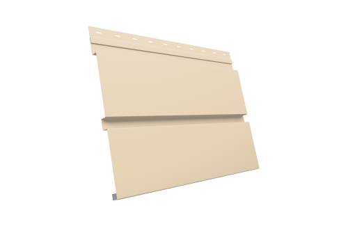 Софит металлический Квадро Брус без перфорации 0,45 PE с пленкой RAL 1015 светлая слоновая кость