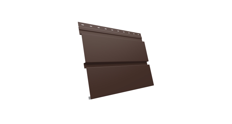 Софит металлический Квадро Брус без перфорации 0,45 Drap с пленкой RAL 8017 шоколад
