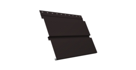 Софит металлический Квадро Брус с перфорацией 0,5 Satin с пленкой RAL 9005 черный