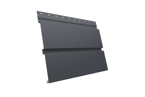 Софит металлический Квадро Брус без перфорации 0,5 Satin Matt TX с пленкой RAL 7024 мокрый асфальт