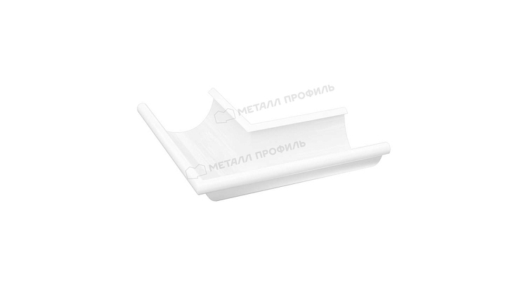Угол желоба наружный Металл Профиль GS lite D125х90 градусов RAL 9003