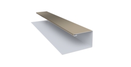 Планка П-образная Экобрус 0,5 Satin с пленкой RAL 1015 светлая слоновая кость (2м)