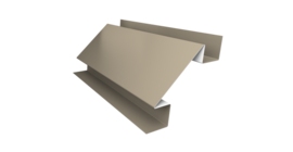 Планка угла внутреннего сложного Экобрус Grand Line 0,45 Drap TX RAL 1015 светлая слоновая кость (3м)