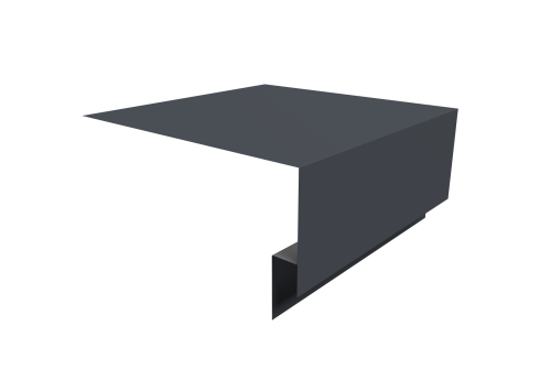 Планка околооконная сложная Экобрус Grand Line 200х75х25 0,45 Drap RAL 7024 мокрый асфальт (3м)