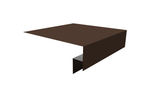 Планка околооконная сложная Экобрус Grand Line 250х50х25 0,5 Satin Matt RAL 8017 шоколад (3м)