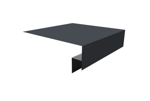 Планка околооконная сложная Экобрус Grand Line 250х50х25 0,5 Satin Matt RAL 7024 мокрый асфальт (2м)