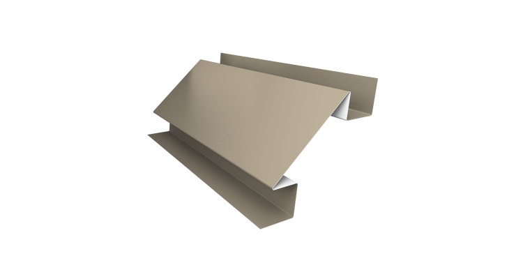 Угол внутренний сложный 75мм 0,5 Satin с пленкой RAL 1015 светлая слоновая кость (3м)