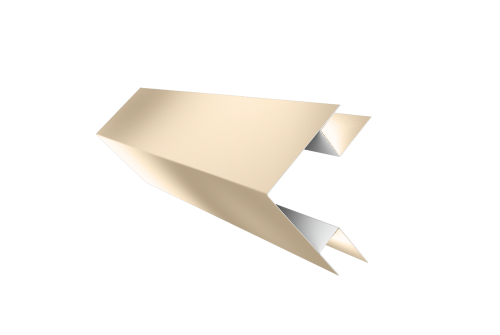 Угол внешний сложный 75х75 0,45 PE с пленкой RAL 1015 светлая слоновая кость (3м)