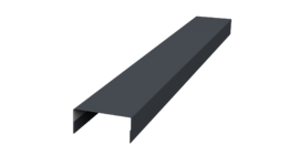 Ламель лицевая 125 забора жалюзи Texas стартовая/финишная для калиток и ворот 0.45 Drap-double TX RAL 7024 мокрый асфальт