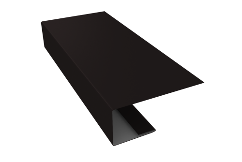 J-Профиль 18мм 0,45 PE с пленкой RAL 9005 черный (3м)